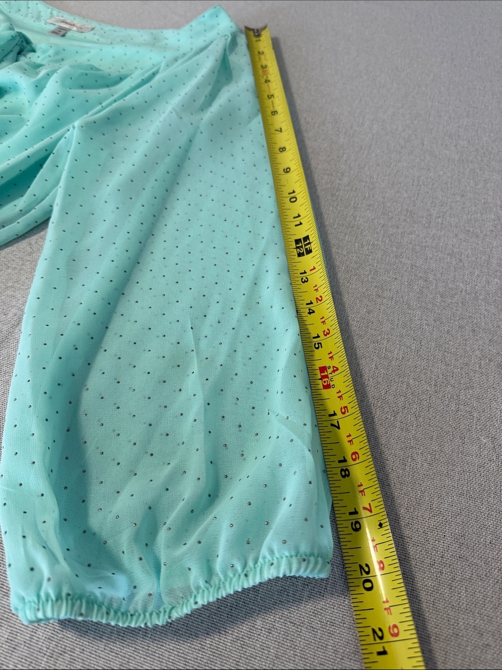 Dress barn Women’s Mint Green Tie-Neck Blouse SZ 1X - Picture 12 of 14